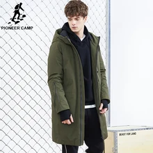 Пионерский лагерь теплая ручная дизайнерская мужская брендовая одежда Длинная зимняя Толстая теплая куртка-пуховик для мужчин наивысшего качества AYR801411