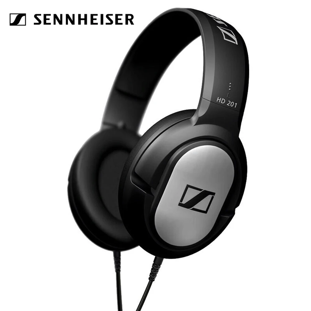 Гарнитура Sennheiser HD201 3,5 мм проводные наушники за ухо закрытые динамические наушники стерео музыка шумоизоляция игры fone телефоны