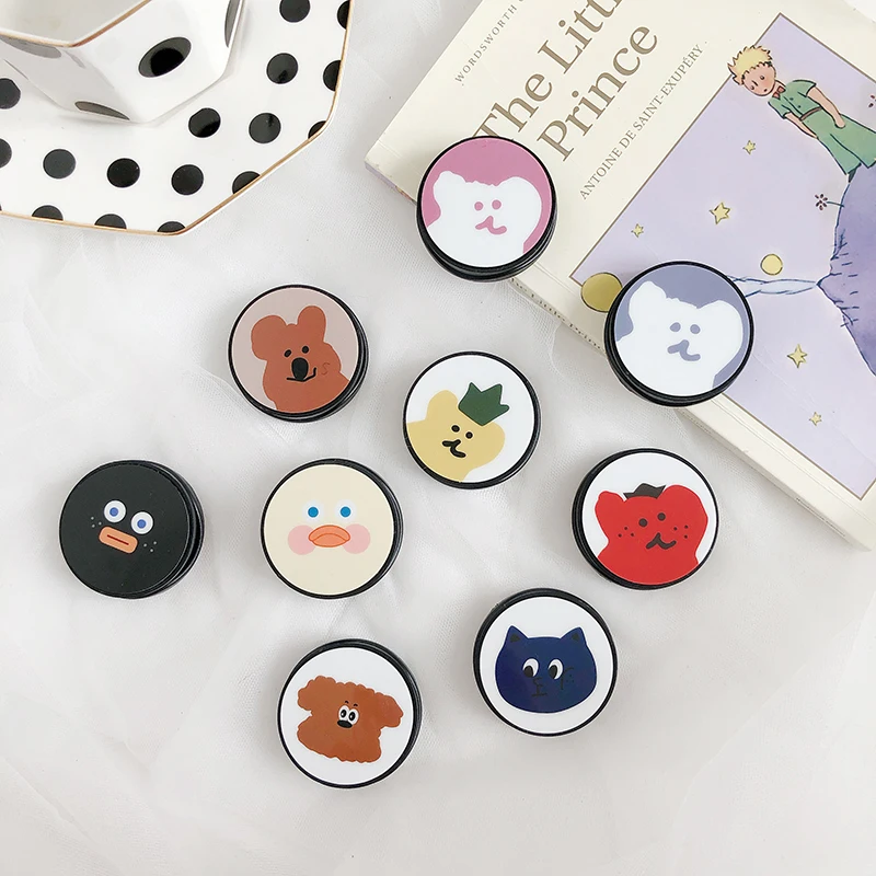 

Cute Cartoon Round Universal Expanding Stand and Grip Finger Ring Holder Mobile Phone Folding bracket For iPhone redmi huawei