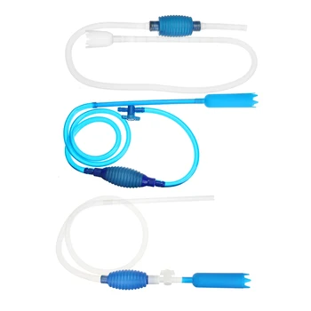 

S/L/XL Aquarium Clear Tool Vacuum Water Changer Aquarium Filter Clean Tools Plastic Manual Cleaner Pump Removable Filter