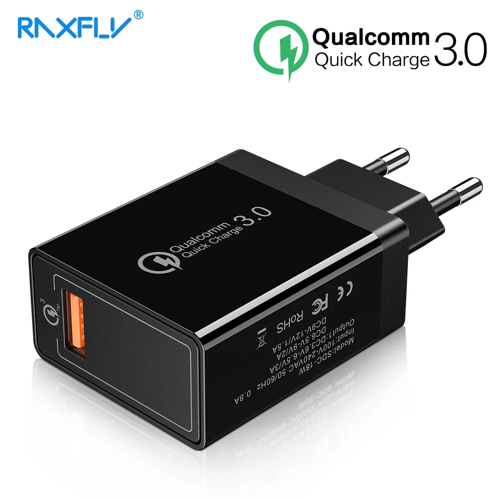 Best Sale #22dba RAXFLY USB Phone Charger 18W Quick Best Sale #22dba RAXFLY USB Phone Charger 18W Quick