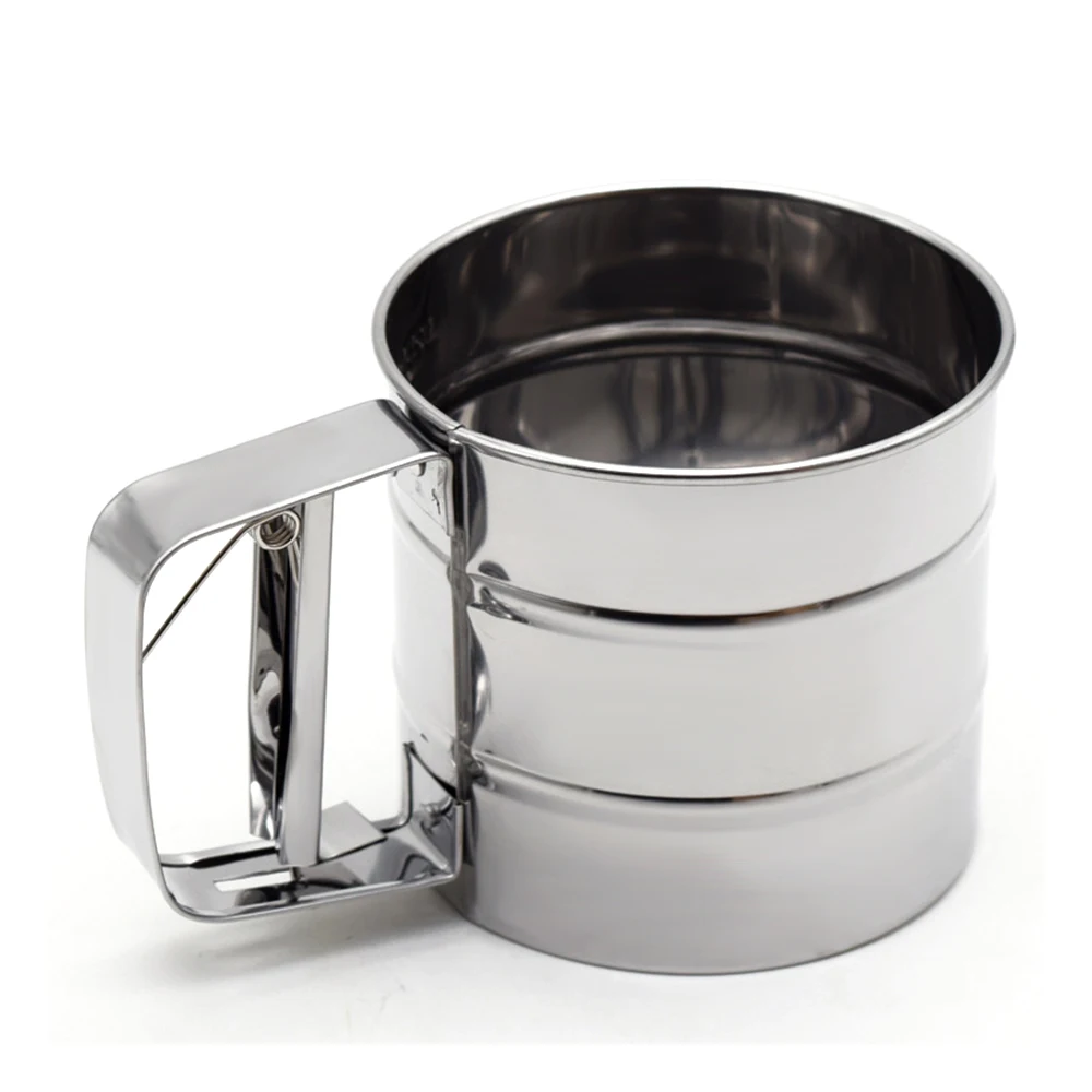 Ручной шейкер для муки из нержавеющей стали, сито, чашка для сахарной глазури, инструмент для выпечки, ручные сита, кухонные инструменты для выпечки тортов