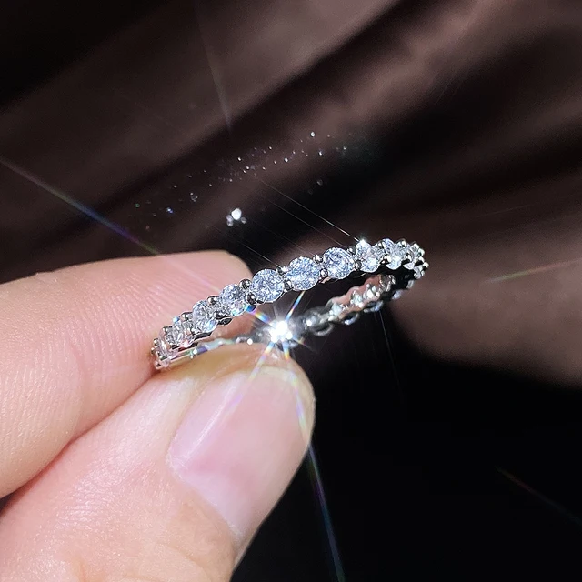 Huitan-anillo de compromiso de lujo para mujer, Micro pavé grande redondo/cuadrado/ovalado de CZ, joyería de boda, regalo de amor de esposa de alta calidad