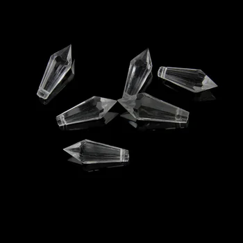 

Clear Color Acrylic Chandelier Prisms U Drop Icicle Parts 38mm Pendant Decorative Chandelier Wedding