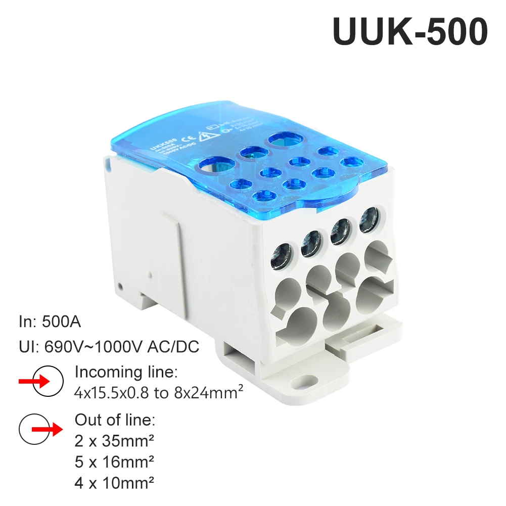 1x UKK80A UKK125A UKK160A UKK250A UKK400A UKK500A клеммный блок 1 во многих из din-рейку распределительная коробка электрический провод разъем