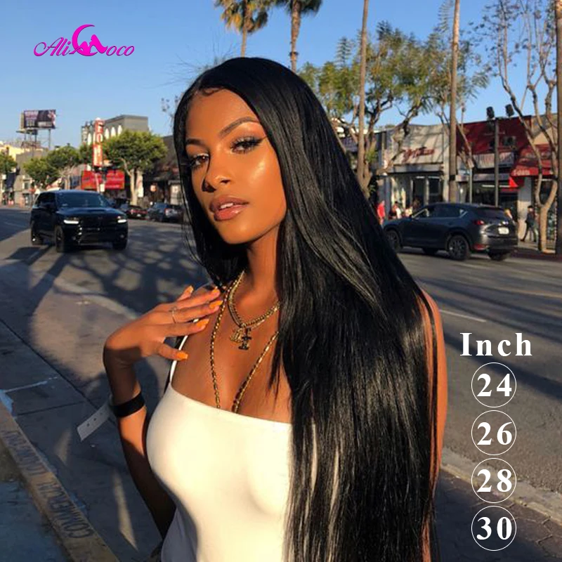 Ali Coco Straight Hair 8-40 Inch Human Hair Extensions 28 30 32 34 36 38 Inch Brazilian Hair Weave