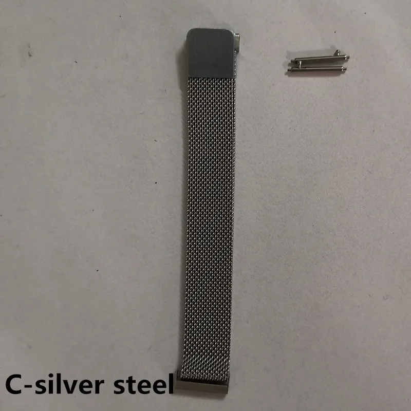 silver steel AMYNIKEER ремешок B57 ремешок завод предоставляет силиконовый ремешок 10 цветов для смарт-браслета B57 Смарт-часы - Цвет: silver steel