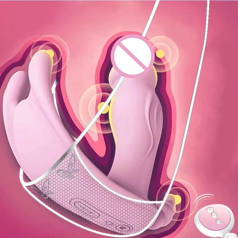 Rechargeable Wireless Remote Control Vibrator G Spot Butterfly Dildo Vibrator Adult Clitoris stimulation Sex Toys for Women