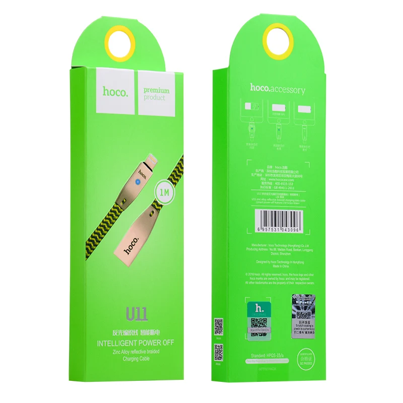 HOCO U11 30 шт./лот 1,2 м USB кабель для iPhone 11 Xs Max Xr X 8 7 6 6s кабель для быстрой зарядки для iPhone