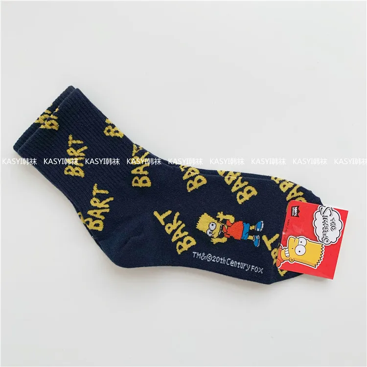 Носки с рисунком из мультфильмов, аниме, рисунок, Варфоломей, милые забавные женские хлопковые носки, Осень-зима, кавайные, корейские, удобные, дышащие, повседневные