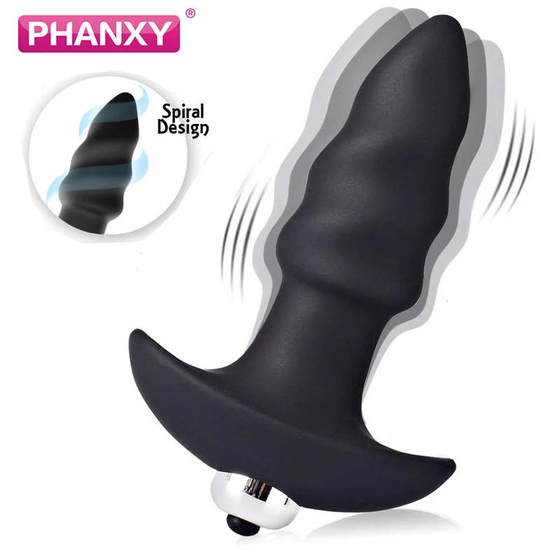 PHANXY вибратор мужской Анальная пробка медицинская мягкая силиконовая с вибрацией