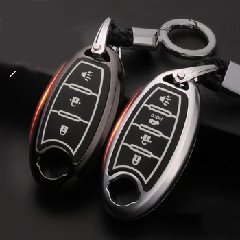 

Luminous Leather Car-Styling Key Cover Case For Nissan X-Trail T32 Qashqai J11 Skyline Kicks Tiida Juke Alissa Note Almera Sunny