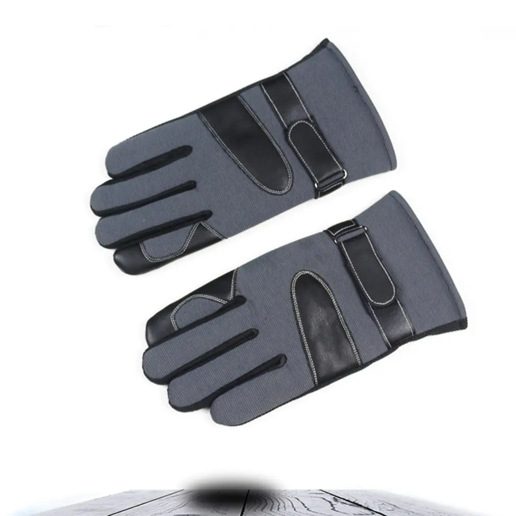 Men Ski Gloves Winter Breathable Plus Velvet Warm Gloves Outdoor Sports Skate Snowmobile Snowboard Mittens Screen Waterproof