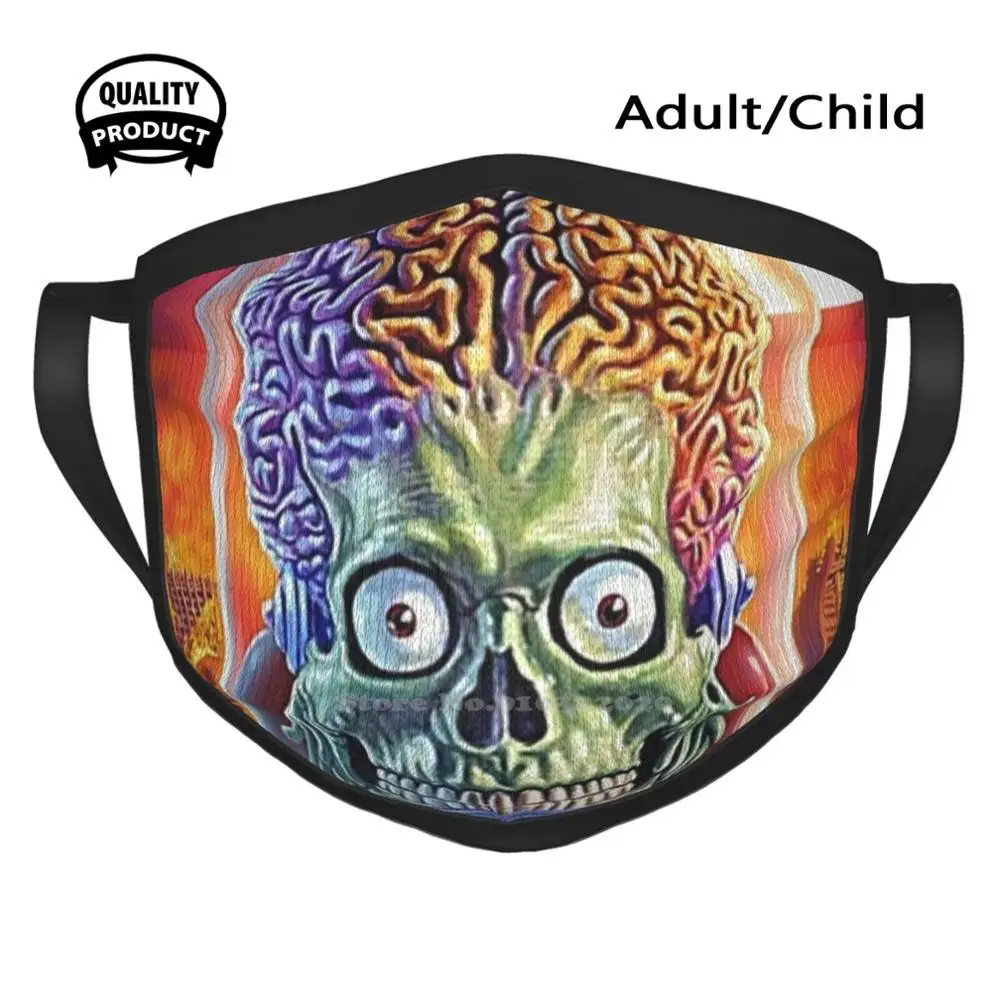 Mars Attaches Traspirante Antivento Sport Soft Mouth Mask March Attaches Fantascienza Sci Fi Pianeti Marziani Space