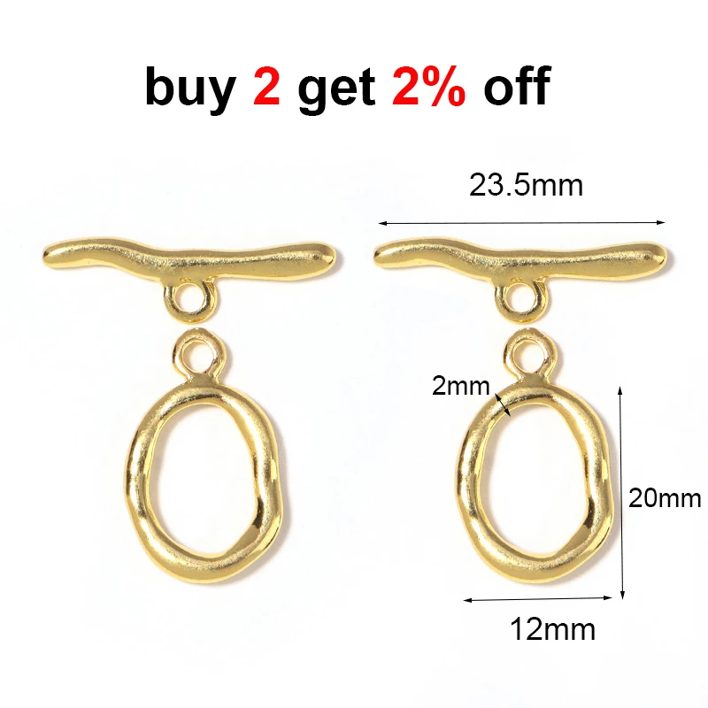 New Irregular Curved OT Clasps Toggle Clasps Connectors For