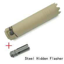 14mm CCW Metal Surefire Socom556 Sound Suppressor With Warcomp SF For Gel Blaster Airsoft AEG GBB External Tube Black Sand