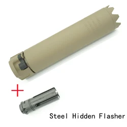 14mm CCW Metal Surefire Socom556 Sound Suppressor With Warcomp SF For Gel Blaster Airsoft AEG GBB External Tube Black Sand