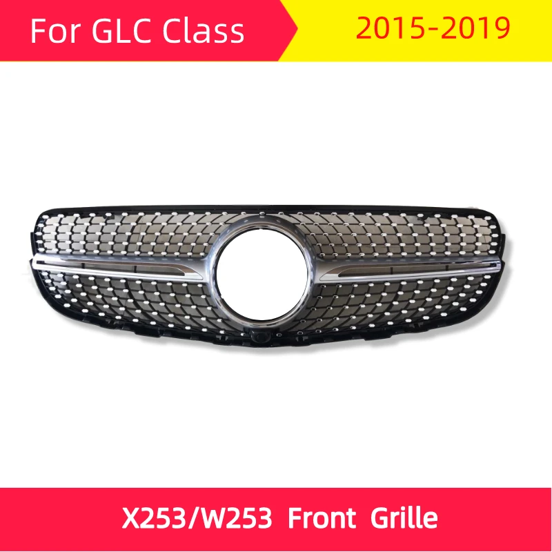 GLC класс, алмазная Передняя решетка для mercedes W253 X253- GLC200 GLC300 GLC250 GLC350, автостайлинг