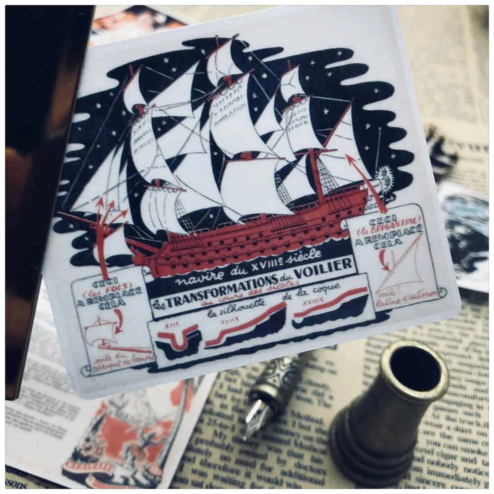 11 шт./пакет винтажный Sail Navy стикер лодки набор для скрапбукинга альбом мусорный планировщик журнал декоративная наклейка s