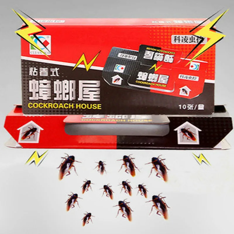 

10Pcs Cockroach House Cockroach Trap Repellent Killing Bait Strong Sticky Catcher Traps Insect Pest Repeller Eco- friendly