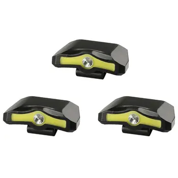 

3 Pack 350 Lumens Led Cap Light Clip head light lamp 2 Modes Rotatable Cob Ball Hat Lamp Power For Reading Fishing Working Walki
