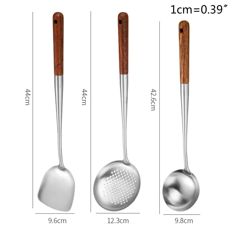3Pcs Durable Portable Stainless Steel Cooking Utensils Kitchen Cookware Wok Spatula Spoon Skimmer Ladle Set Dropship 10 3Pcs Durable Portable Stainless Steel Cooking Utensils Kitchen Cookware Wok Spatula Spoon Skimmer Ladle Set Dropship