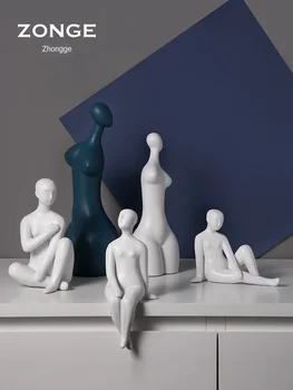 

Modern Simple Abstract Human Body Arts Character Figurine Sculpture Ceramics Crafts Woman Figure Statue Home Decoration R2932