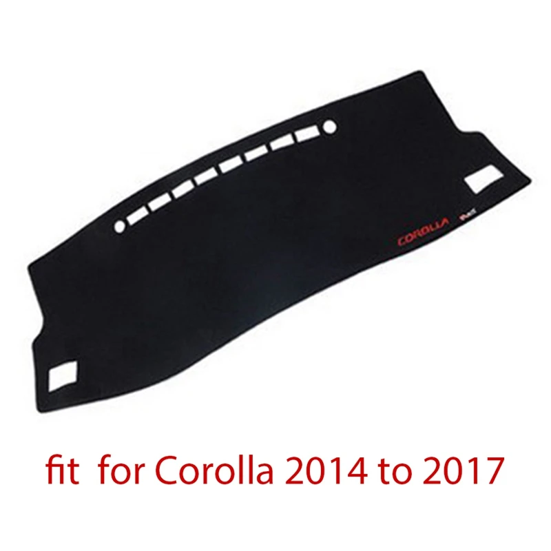 Крышка приборной панели автомобиля тире коврик козырек от солнца приборная панель коврик ковер для Corolla E140/E150 2006-2013 - Название цвета: BK2