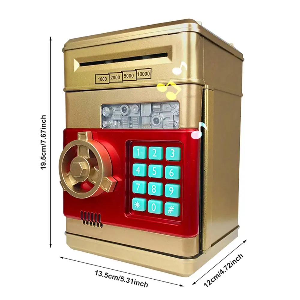 Банкомат пароль Копилка электронная коробка для денег наличные монеты сохранение коробка Банкомат Банк Автоматический депозит банкнота подарок для детей