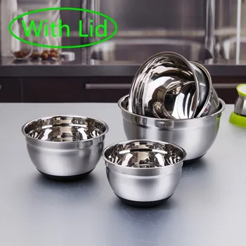 

Non-slip Silicone Egg Beater Storage Bowls Kitchen Accessories DIY Cooking Tools Salad Mixing Bowl Practical Tableware