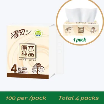 

Soft Toilet Paper, 4 Packs, Bath Tissue,100per/pack Total 4 Packs