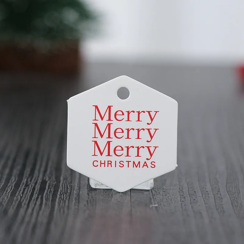 LBSISI Life, 100 шт., Рождественская декоративная бирка, маленькая бирка, бумажная открытка для рождественской елки, вечерние подарочные коробки, бумажные открытки, поздравления, сделай сам - Цвет: No.9