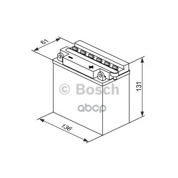 Аккумулятор Для Мототехники Bosch Moba Fp M4f 12v 6ah 55a(12n5.5-3b) 136x61x131mm 2.39kg Bosch арт. 0092M4F190
