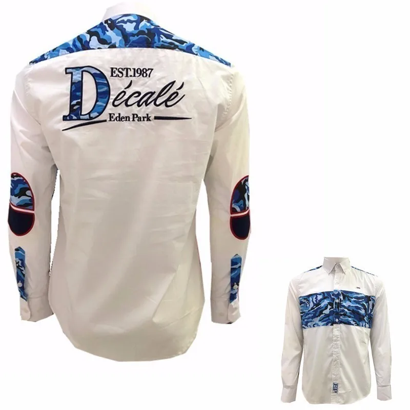 Мужские рубашки Eden Park бренд Faconnable весна мода человек с длинным рукавом Одежда Aeronautica рубашка сплошной цвет повседневная мужская рубашка