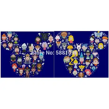 

mouse head cartoon patterns Counted Cross Stitch 11CT 14CT DIY Cross Stitch Kits Embroidery Needlework Sets home decor