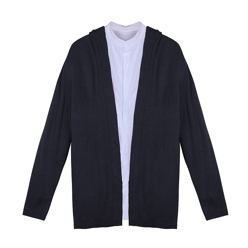 New Men's Autumn Cardigan Sweaters Male Casual Knitted Sweater Coat Solid Color Long Sleeve Slim Fit Outerwear