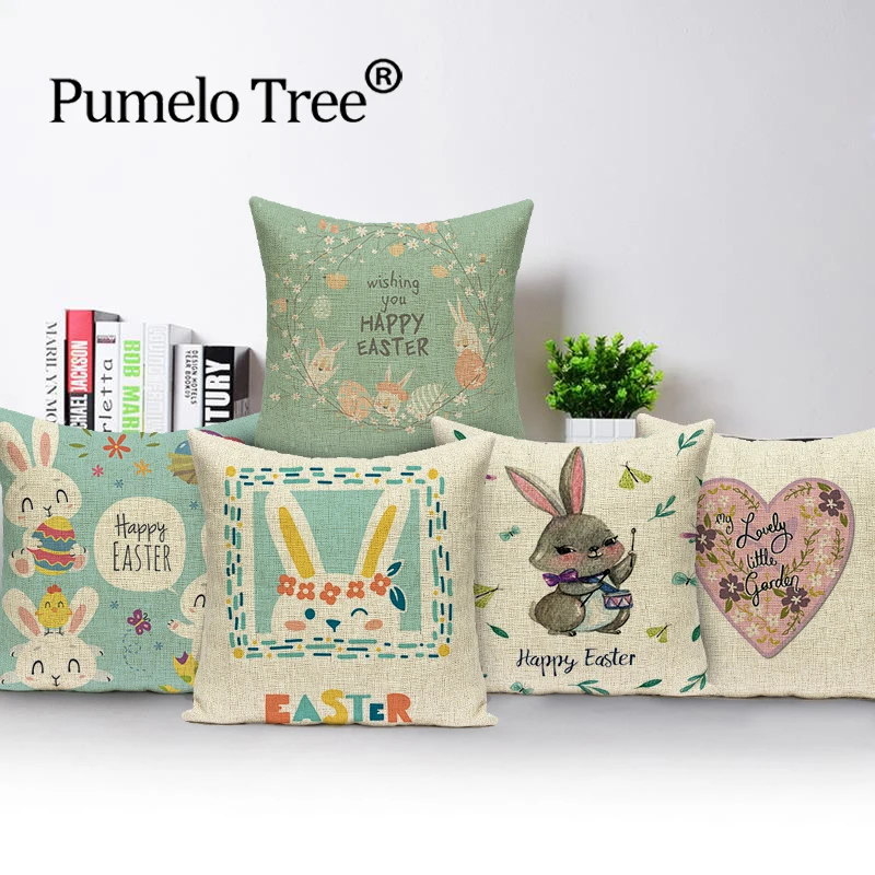 Пасхальная наволочка с милым Кроликом для гостиной декоративные подушки чехол