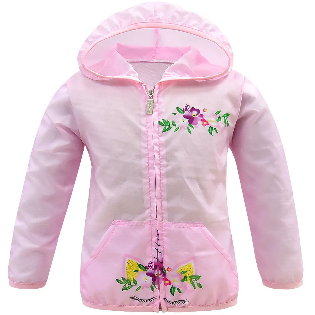 Baby Girl Summer Casual Outdoor Jacket Baby Girl Fashion Sun Proof Clothing Unicorn Cartoon Sunscreen Clothing for Girls Jacket