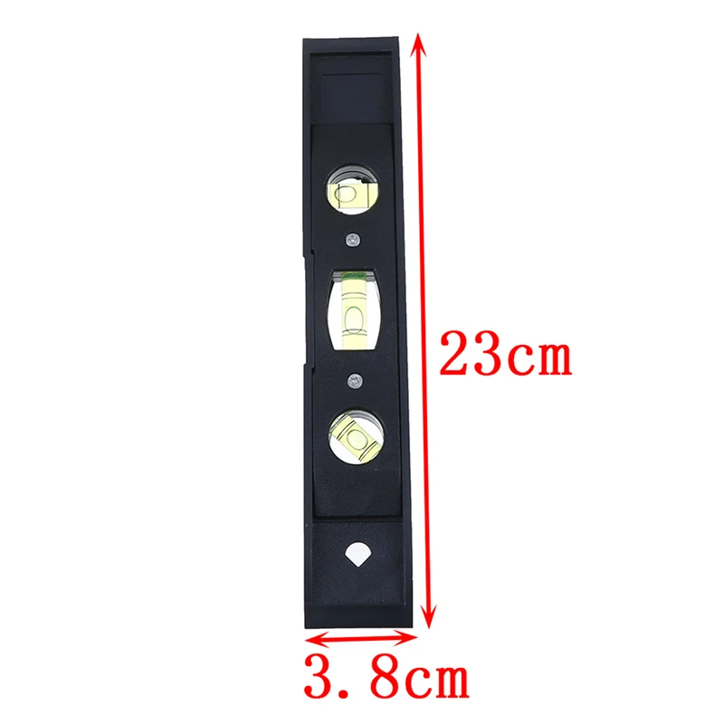 1Pc 23cm Spirit Level 3 Bubble Level Torpedo Magnetic Gradienter Level Measuring Tool