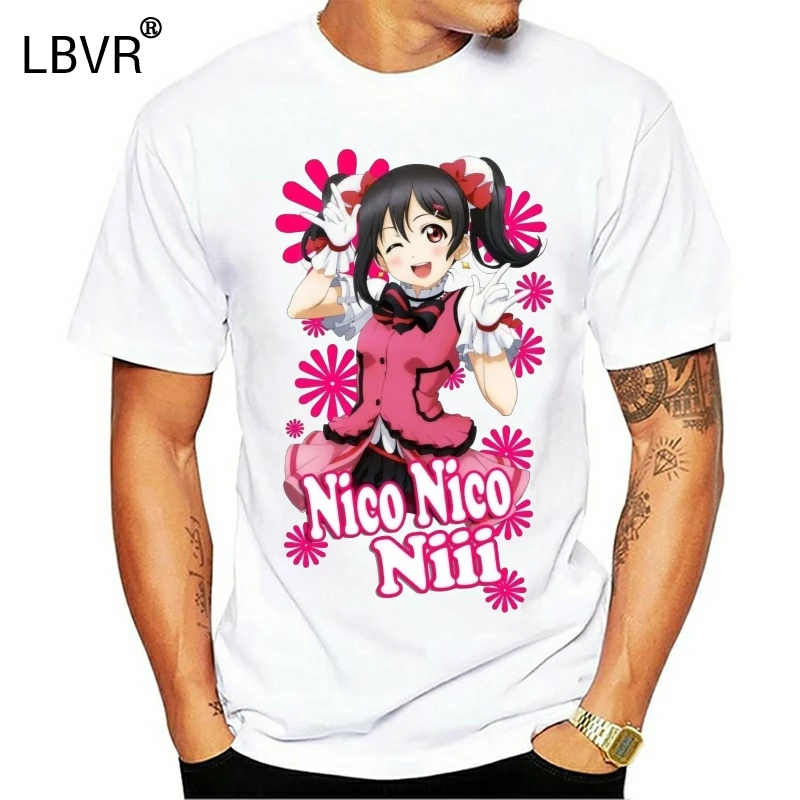 Милая Мужская Футболка one yona с круглым вырезом и надписью Yazawa Nico Love Live | одежда