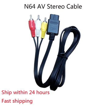 

For 1.8m N64 SNES Gamecube 6FT RCA AV TV Audio Video Stereo Cable Cord For Nintendo 64 Exquisitely Designed Durable