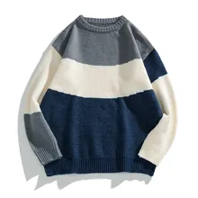 Aliexpress - 2021 Spring Autumn  stripe Jumper Mens Sweater Winter Clothes Men Slim fit Sweaters Pullover Men’s Jumpers Korean Clothes S-3XL
