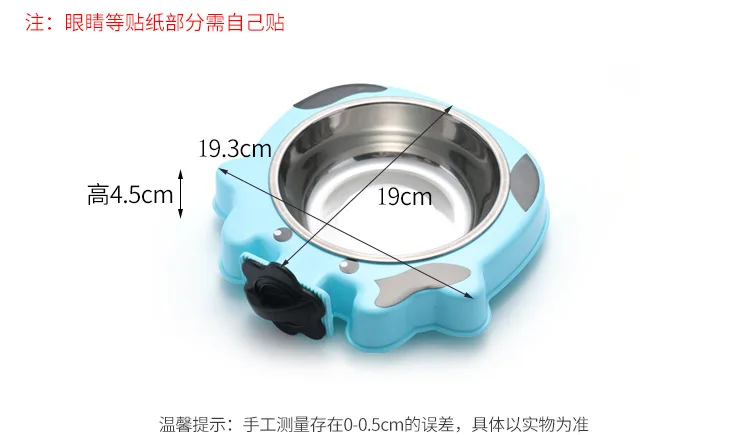 Currently Available Wholesale Hanging Stainless Steel Bowl for Pet Single Bowl Cage Only Cartoon Cat Bowl Durable Dog Bowl