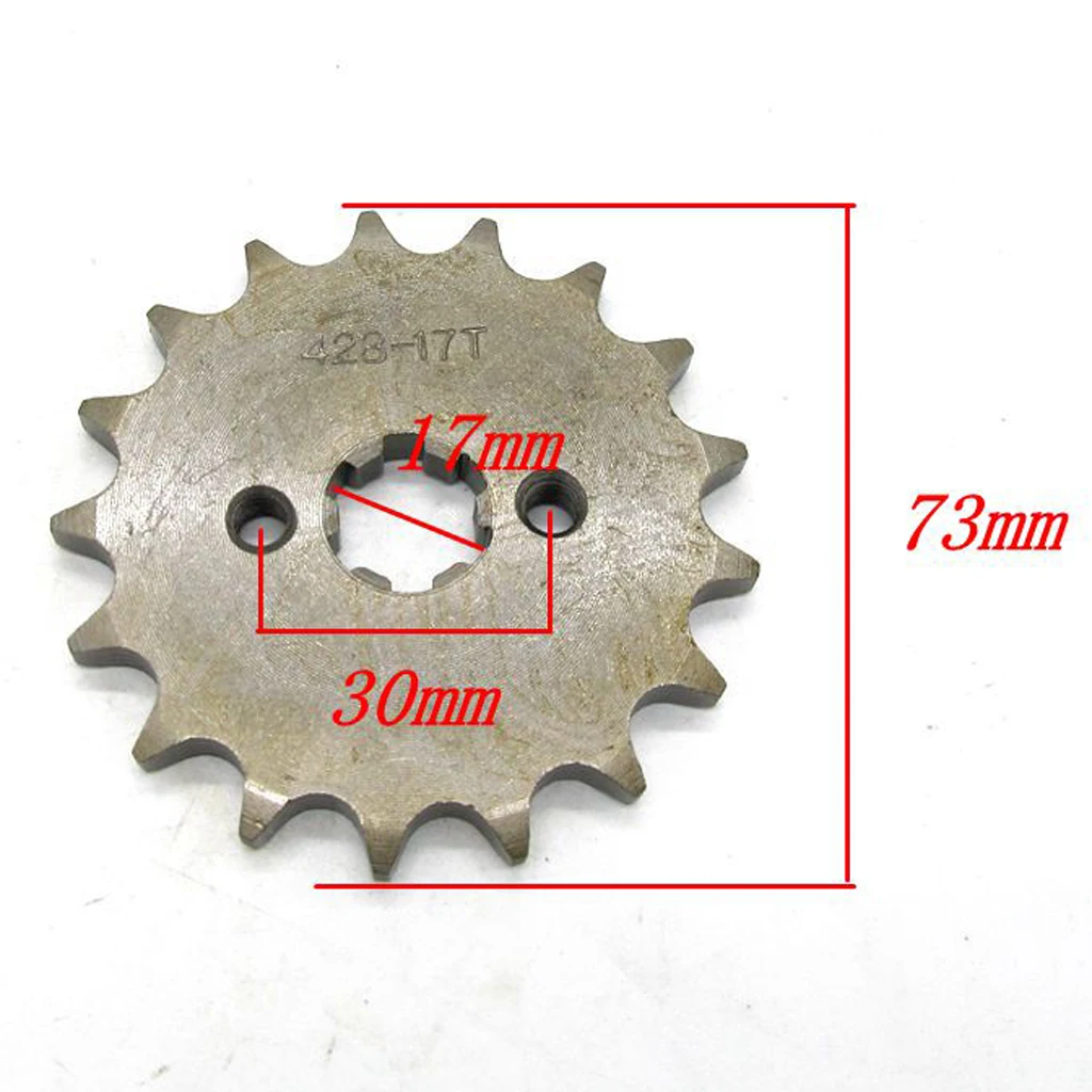 50cc - 150cc Moto Front Engine Sprocket Cog - 428 17 T Tooth 17mm
