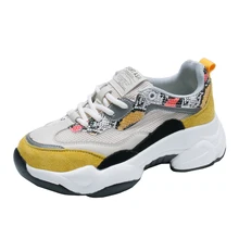 Осенние женские кроссовки из змеиной кожи; повседневная обувь на платформе; женские кроссовки; женская обувь; кроссовки; chaussure femme