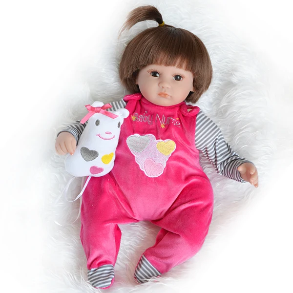 45 см полное Силиконовое боди Reborn Baby Doll игрушка очаровательные реалистичные малыша reborn corpo de silicone inteiro realista - Цвет: 45cm reborn baby 03