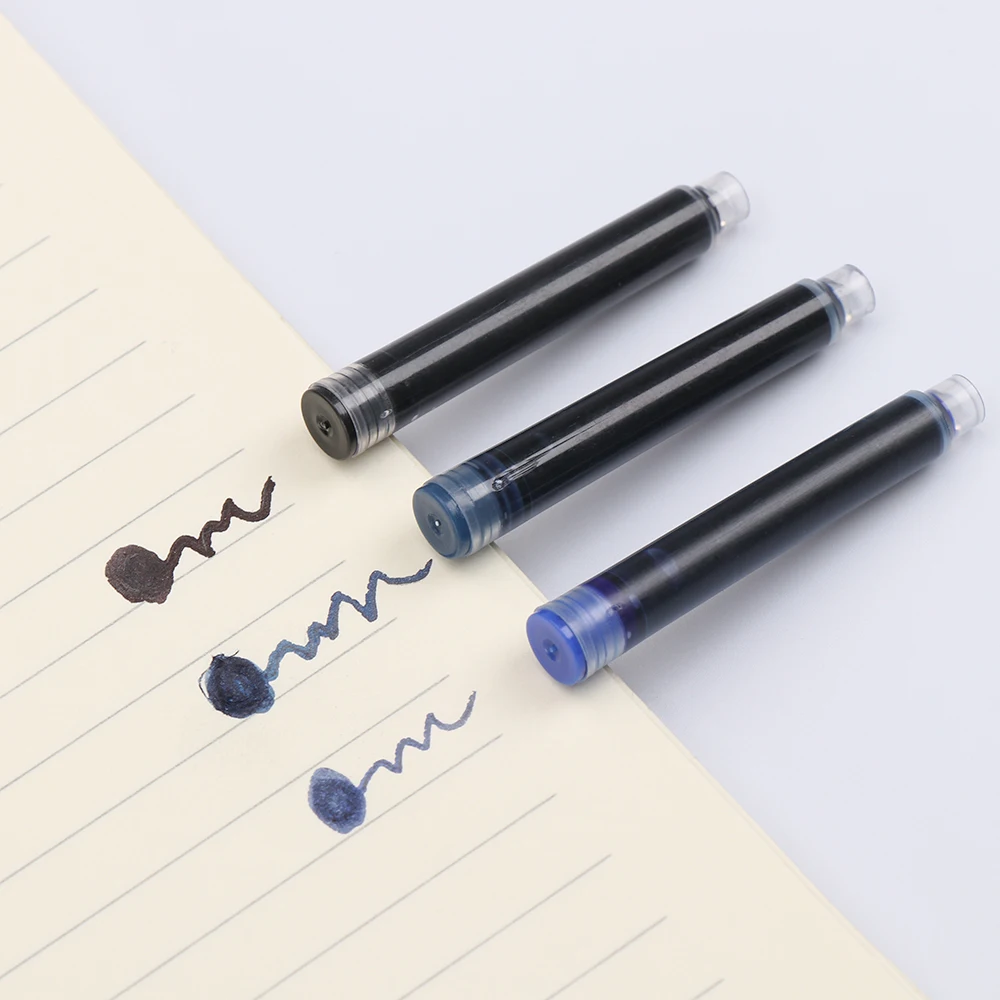 Fountain Pen Fountain Pen Ink Cartridges Fountain Pen Ink Pen Ink Refill 50Pcs Blue/Black Ink Cartridge Refills Fountain Pen Replaceable Ink Bag Universal Type 2.6/3.4mm Caliber Bag Office Supplies