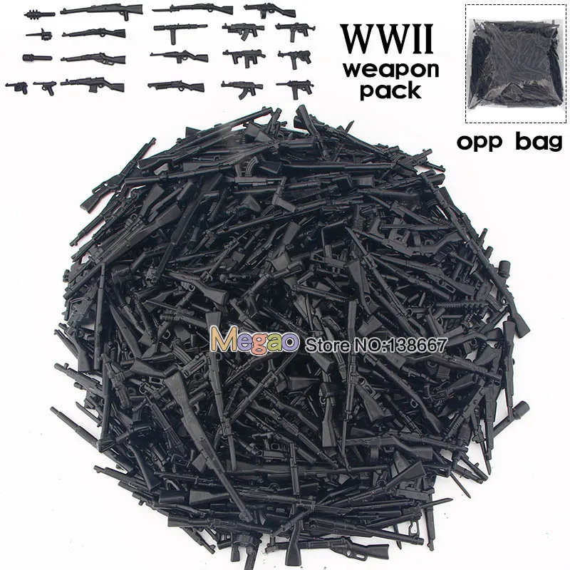 

Military Swat Police Gun Weapons Pack Army soldiers building blocks MOC Arms City Police World War Series Mortar Toys
