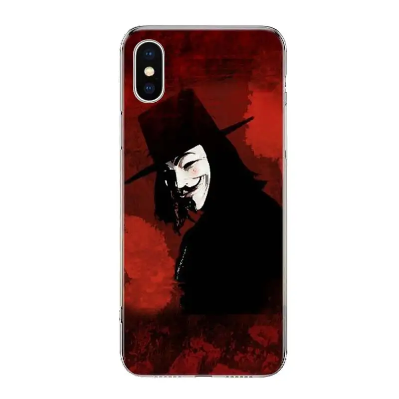 TW234-1 V для вендетты Череп чехол для телефона для iPhone 11 Pro 7 6X8 6S Plus XS MAX+ XR 5S SE 10 Ten Art TPU Coque Capa Shell - Цвет: TW234-1
