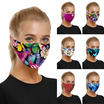 

25# Universal Dust-proof And Smog-washable Mask For Adults In Europe And America Reusable Mouth Cover Fashion Fabric Masks